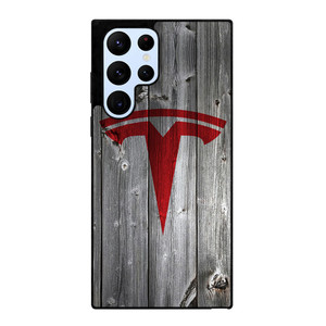 TESLA WOODEN LOGO  Samsung Galaxy S22 Ultra Case Cover