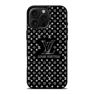 LOUIS VUITTON LV BLACK LOGO iPhone 16 Pro Max Case Cover LOUIS VUITTON LV BLACK LOGO iPhone 16 Pro Max Case Cover