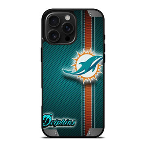 MIAMI DOLPHINS FOOTBALL METAL LOGO 2 iPhone 16 Pro Max Case Cover MIAMI DOLPHINS FOOTBALL METAL LOGO 2 iPhone 16 Pro Max Case Cover