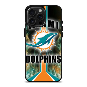 MIAMI DOLPHINS STRIPE NFL LOGO iPhone 16 Pro Max Case Cover MIAMI DOLPHINS STRIPE NFL LOGO iPhone 16 Pro Max Case Cover