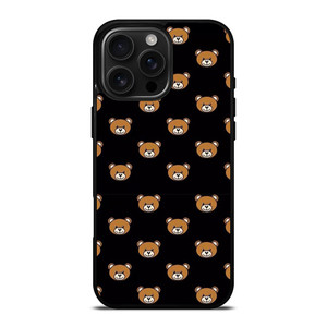 MOSCHINO TOY BEAR PATTERN iPhone 16 Pro Max Case Cover MOSCHINO TOY BEAR PATTERN iPhone 16 Pro Max Case Cover