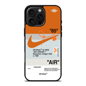 NIKE AIR JORDAN 1 OFF WHITE ORANGE iPhone 16 Pro Max Case Cover NIKE AIR JORDAN 1 OFF WHITE ORANGE iPhone 16 Pro Max Case Cover