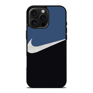 NIKE SWOOSH BLUE BLACK iPhone 16 Pro Max Case Cover NIKE SWOOSH BLUE BLACK iPhone 16 Pro Max Case Cover