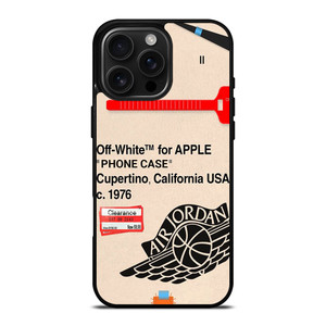 OFF WHITE AIR JORDAN APPLE iPhone 16 Pro Max Case Cover OFF WHITE AIR JORDAN APPLE iPhone 16 Pro Max Case Cover