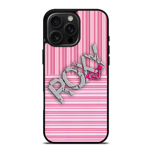 ROXY PINK STRIPE EMBLEM iPhone 16 Pro Max Case Cover