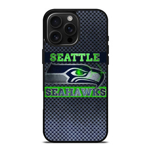 SEATTLE SEAHAWKS FOOTBALL METAL LOGO iPhone 16 Pro Max Case Cover