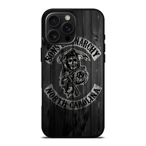 SONS OF ANARCHY NORTH CAROLINA WOOD LOGO iPhone 16 Pro Max Case Cover