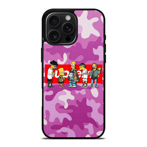 SUPREME THE SIMPSONS CAMO PURPLE iPhone 16 Pro Max Case Cover SUPREME THE SIMPSONS CAMO PURPLE iPhone 16 Pro Max Case Cover