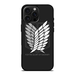 WINGS OF FREEDOM ATTACK ON TITANS HUMANITY SYMBOL iPhone 16 Pro Max Case Cover WINGS OF FREEDOM ATTACK ON TITANS HUMANITY SYMBOL iPhone 16 Pro Max Case Cover