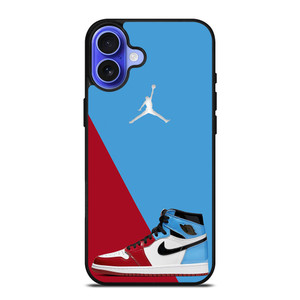 AIR JORDAN SNEAKERS RED BLUE iPhone 16 Case Cover AIR JORDAN SNEAKERS RED BLUE iPhone 16 Case Cover