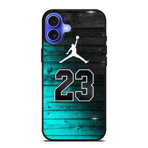 AIR JORDAN WOOD BLUE LOGO iPhone 16 Case Cover AIR JORDAN WOOD BLUE LOGO iPhone 16 Case Cover