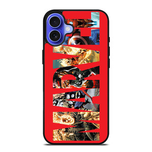 ALL MARVEL SUPERHERO LOGO iPhone 16 Case Cover ALL MARVEL SUPERHERO LOGO iPhone 16 Case Cover