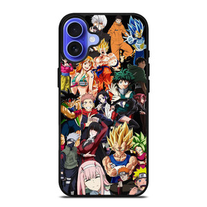 ANIME CARTOON CROSSOVER COLLAGE iPhone 16 Case Cover