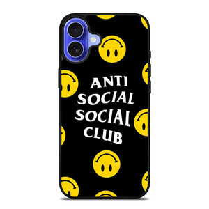 ANTI SOCIAL SOCIAL CLUB SMILEY FACE iPhone 16 Case Cover ANTI SOCIAL SOCIAL CLUB SMILEY FACE iPhone 16 Case Cover