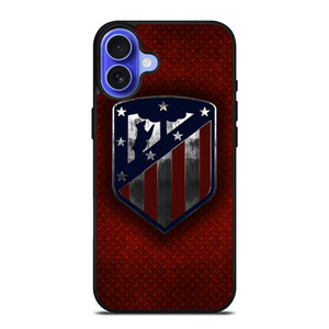 ATLETICO DE MADRID METAL LOGO iPhone 16 Case Cover ATLETICO DE MADRID METAL LOGO iPhone 16 Case Cover