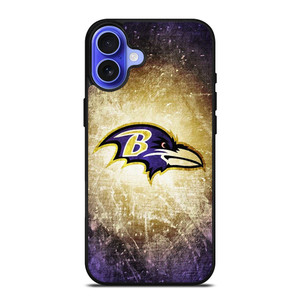 BALTIMORE RAVENS NFL METAL LOGO iPhone 16 Case Cover