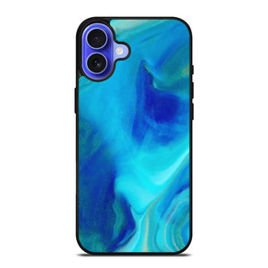 BLUE LIQUID TEXTURE iPhone 16 Case Cover