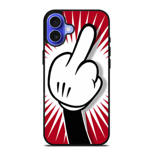 DISNEY MICKEY MOUSE MIDDLE FINGER FUNNY iPhone 16 Case Cover