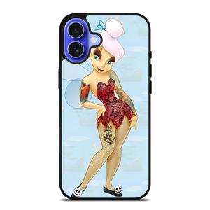 DISNEY TINKERBELL GOTHIC TATOOED CARTOON iPhone 16 Case Cover DISNEY TINKERBELL GOTHIC TATOOED CARTOON iPhone 16 Case Cover