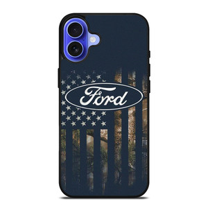 FORD CAR USA FLAG SILHOUETTE iPhone 16 Case Cover