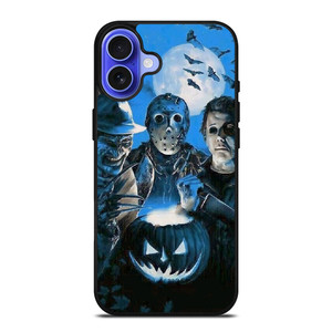 FREDDY KRUEGER JASON MIKE MYERS HORROR MOVIES iPhone 16 Case Cover FREDDY KRUEGER JASON MIKE MYERS HORROR MOVIES iPhone 16 Case Cover