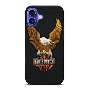 HARLEY DAVIDSON MOTORCYCLES LEATHER EMBOSS iPhone 16 Case Cover