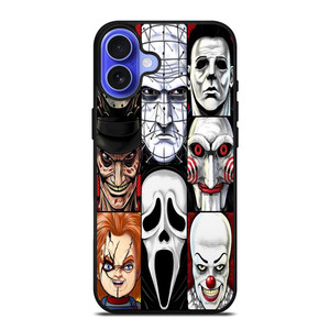 HORROR MOVIES CHARACTERS COLLAGE 2 iPhone 16 Case Cover