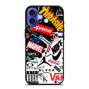 HYPE BEAST FASHION BRAND LOGO COLLAGE iPhone 16 Case Cover HYPE BEAST FASHION BRAND LOGO COLLAGE iPhone 16 Case Cover