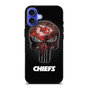 KANSAS CITY CHIEFS THE PUNISHER LOGO iPhone 16 Case Cover KANSAS CITY CHIEFS THE PUNISHER LOGO iPhone 16 Case Cover
