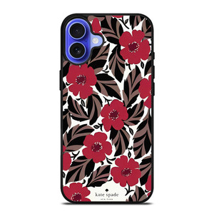 KATE SPADE NEW YORK FLORAL RED iPhone 16 Case Cover