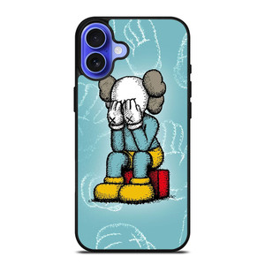 KAWS BLUE ART iPhone 16 Case Cover KAWS BLUE ART iPhone 16 Case Cover