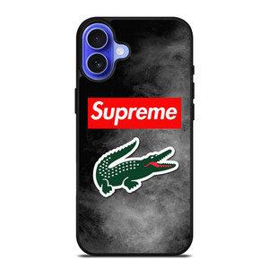 LACOSTE X SUPREME LOGO iPhone 16 Case Cover LACOSTE X SUPREME LOGO iPhone 16 Case Cover