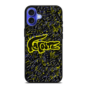 LACOSTE YELLOW PATTERN iPhone 16 Case Cover LACOSTE YELLOW PATTERN iPhone 16 Case Cover