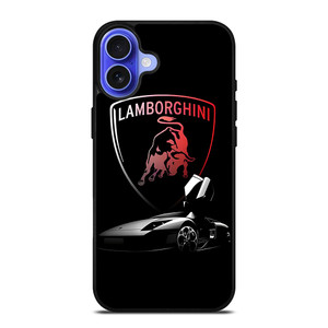 LAMBORGHINI CAR LOGO SILHOUETTE iPhone 16 Case Cover LAMBORGHINI CAR LOGO SILHOUETTE iPhone 16 Case Cover