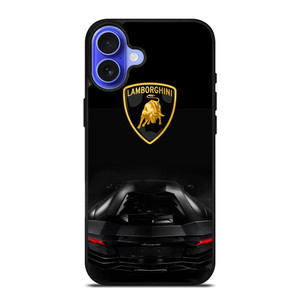 LAMBORGHINI HURACAN BLACK LOGO iPhone 16 Case Cover LAMBORGHINI HURACAN BLACK LOGO iPhone 16 Case Cover