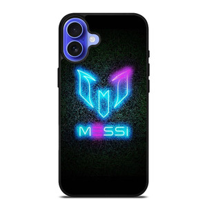 LIONEL MESSI NEON LOGO iPhone 16 Case Cover