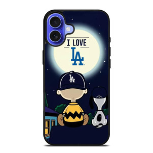 LOS ANGELES DODGERS CHARLIE BROWN SNOOPY iPhone 16 Case Cover LOS ANGELES DODGERS CHARLIE BROWN SNOOPY iPhone 16 Case Cover