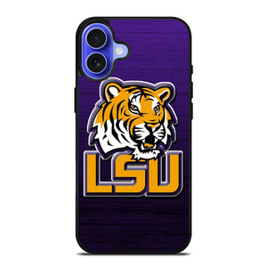 LSU TIGERS WOOD EMBLEM iPhone 16 Case Cover