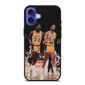 MAGIC JOHNSON X KAREEM ABDUL JABBAR LA LAKERS iPhone 16 Case Cover MAGIC JOHNSON X KAREEM ABDUL JABBAR LA LAKERS iPhone 16 Case Cover