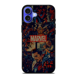 MARVEL COMICS HALFTONE COLLAGE iPhone 16 Case Cover