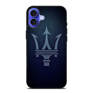 MASERATI LEATHER LOGO iPhone 16 Case Cover