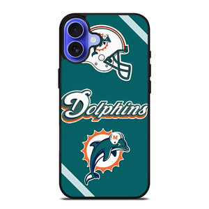 MIAMI DOLPHINS FOOTBALL HELMET LOGO iPhone 16 Case Cover MIAMI DOLPHINS FOOTBALL HELMET LOGO iPhone 16 Case Cover