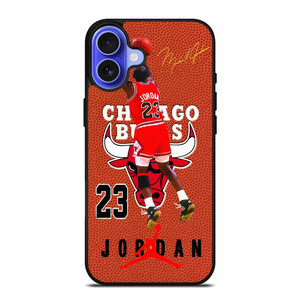 MICHAEL JORDAN BULLS SPALDING iPhone 16 Case Cover