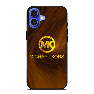 MICHAEL KORS GOLD MARBLE LOGO iPhone 16 Case Cover MICHAEL KORS GOLD MARBLE LOGO iPhone 16 Case Cover
