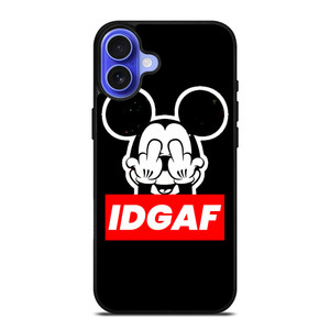 MICKEY MOUSE MIDDLE FINGER IDGAF iPhone 16 Case Cover MICKEY MOUSE MIDDLE FINGER IDGAF iPhone 16 Case Cover