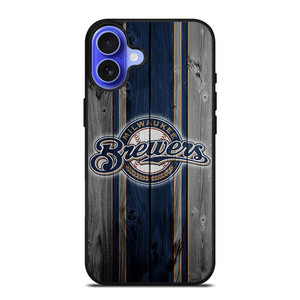 MILWAUKEE BREWERS BASEBALL WOODEN LOGO iPhone 16 Case Cover MILWAUKEE BREWERS BASEBALL WOODEN LOGO iPhone 16 Case Cover
