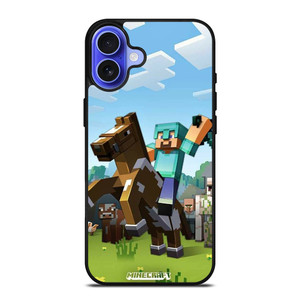 MINECRAFT KNIGHT AND HORSE iPhone 16 Case Cover MINECRAFT KNIGHT AND HORSE iPhone 16 Case Cover