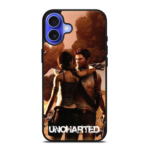 NATHAN DRAKE LARA CROFT UNCHARTED iPhone 16 Case Cover NATHAN DRAKE LARA CROFT UNCHARTED iPhone 16 Case Cover