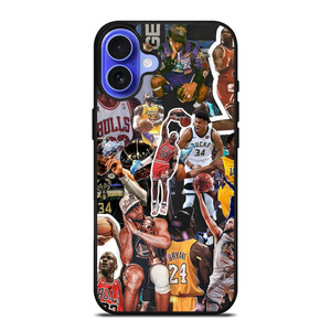 NBA BASKETBALL LEGENDS COLLAGE iPhone 16 Case Cover NBA BASKETBALL LEGENDS COLLAGE iPhone 16 Case Cover