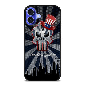 NEW YORK YANKEES BASEBALL SKULL SYMBOL iPhone 16 Case Cover NEW YORK YANKEES BASEBALL SKULL SYMBOL iPhone 16 Case Cover